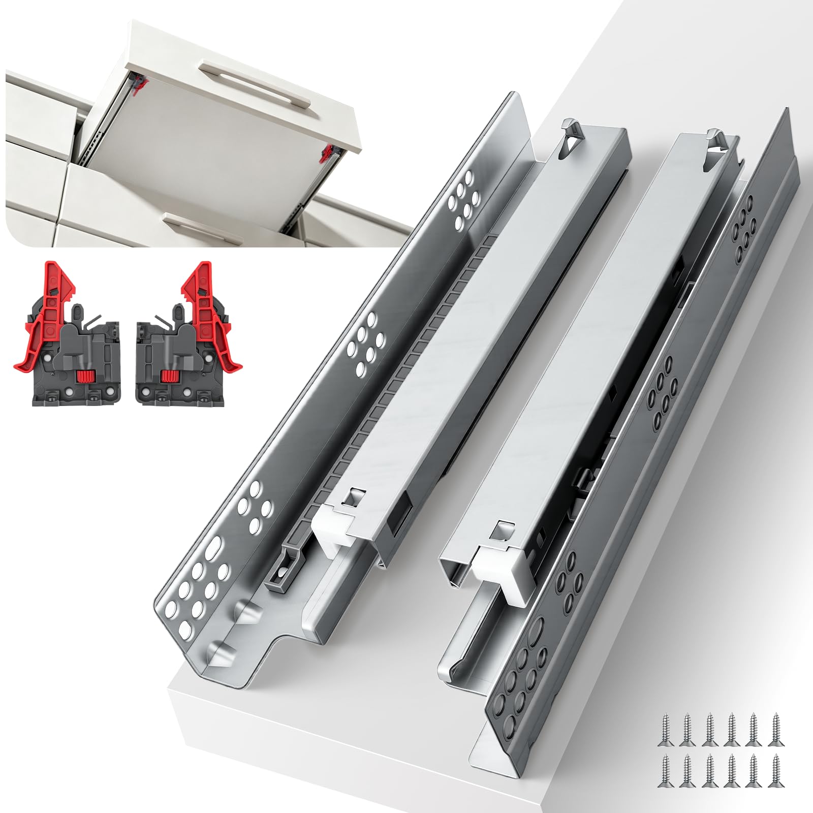 Photo 1 of LONTAN Soft Close Undermount Drawer Slides