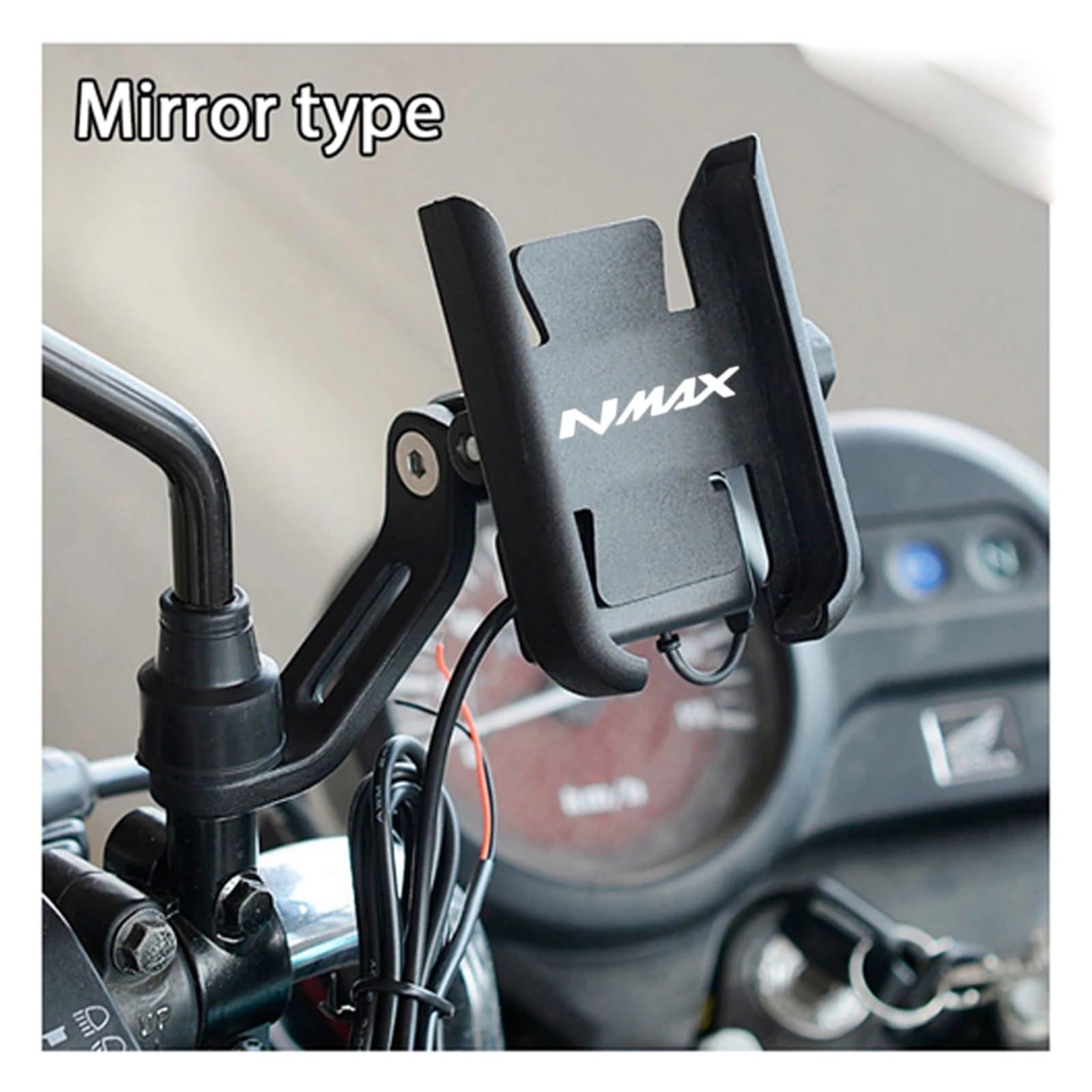 Soporte para teléfono móvil de aleación de alumini para NMAX 155 N-MAX 125 NMAX125 2015-2022 2023 Accesorios para Moto Soporte para Manillar De Teléfono Móvil para GPS(1)