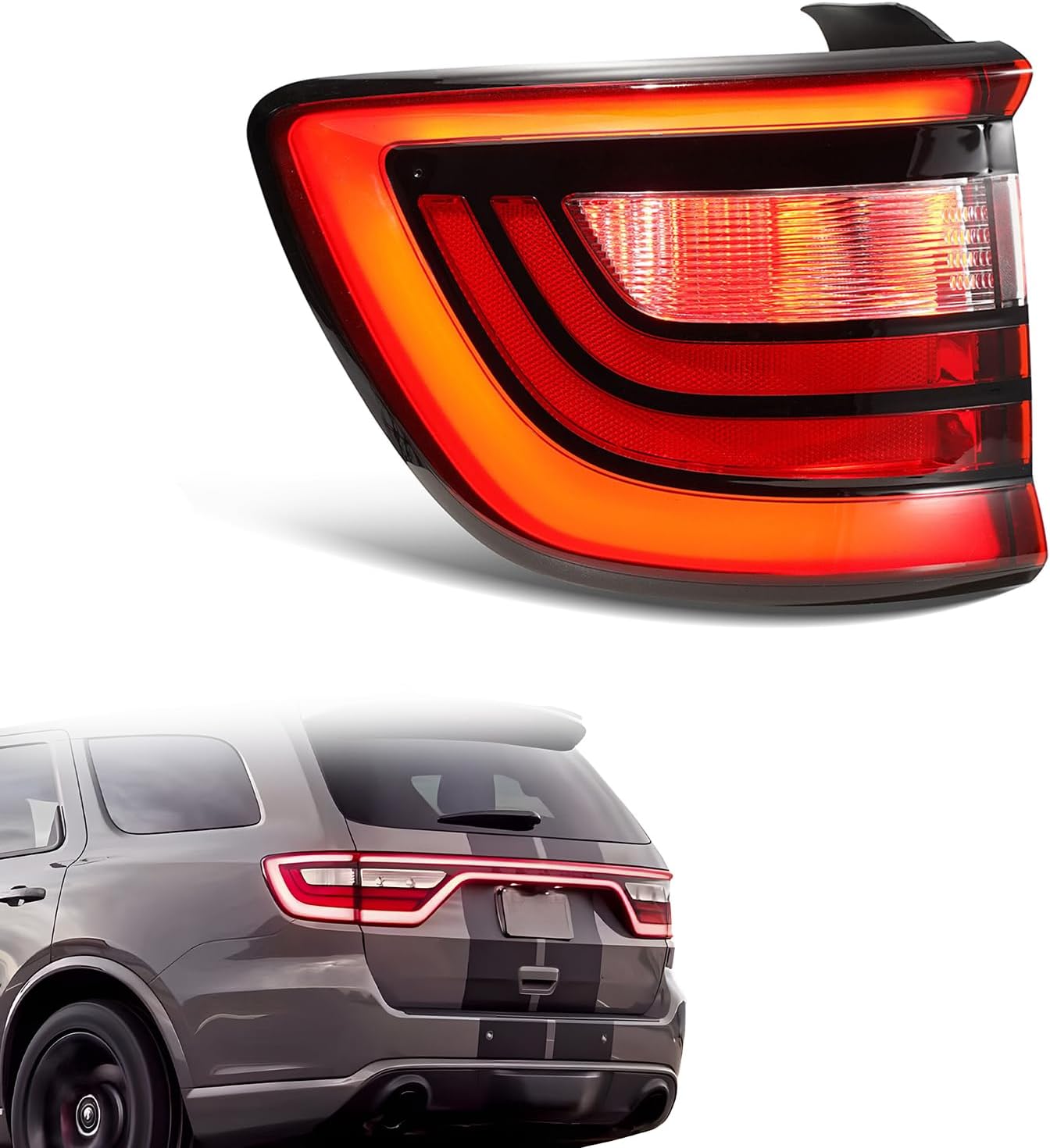 Tail Lights Compatible with Dodge Durango 2014-2022 Tail Lamp Taillights Right Passenger Side Replace CH2801206 68272126AC