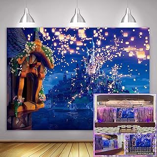 Fantasy Cartoon Castle Princess Background for Happy Birthday Party MTMETY 10x7ft Fairy Tale Long Hair Baby Shower Birthday Party Photo Booth Photography Props ZYME0532