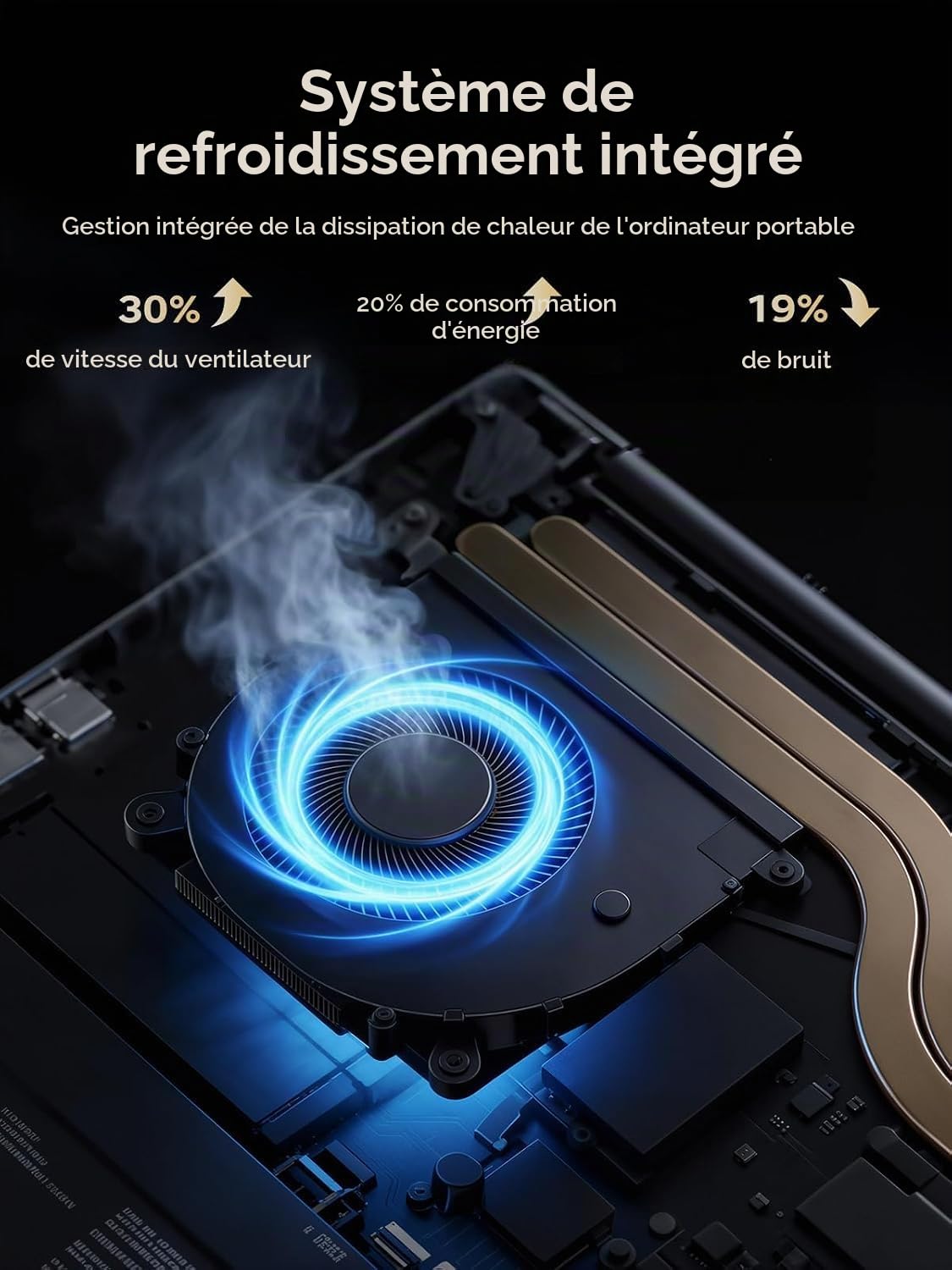15,6" Ordinateur Portable avec Ryzen R2544 jusqu'à 3,70GHz