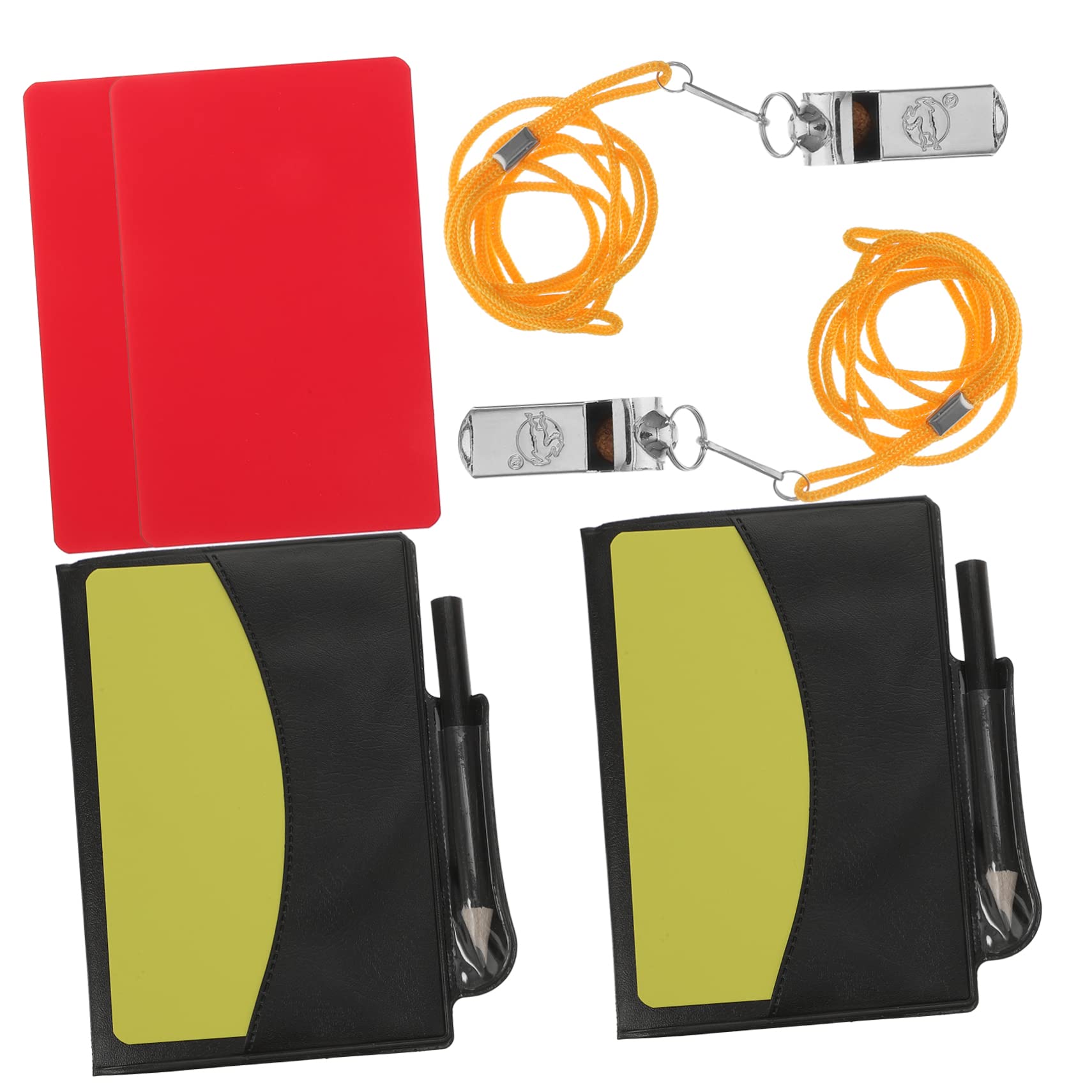 KOMBIUDA Professional Referee Kit 10pcs Soccer Cards Set Pencil Scorecard Wallet Red Yellow Cards