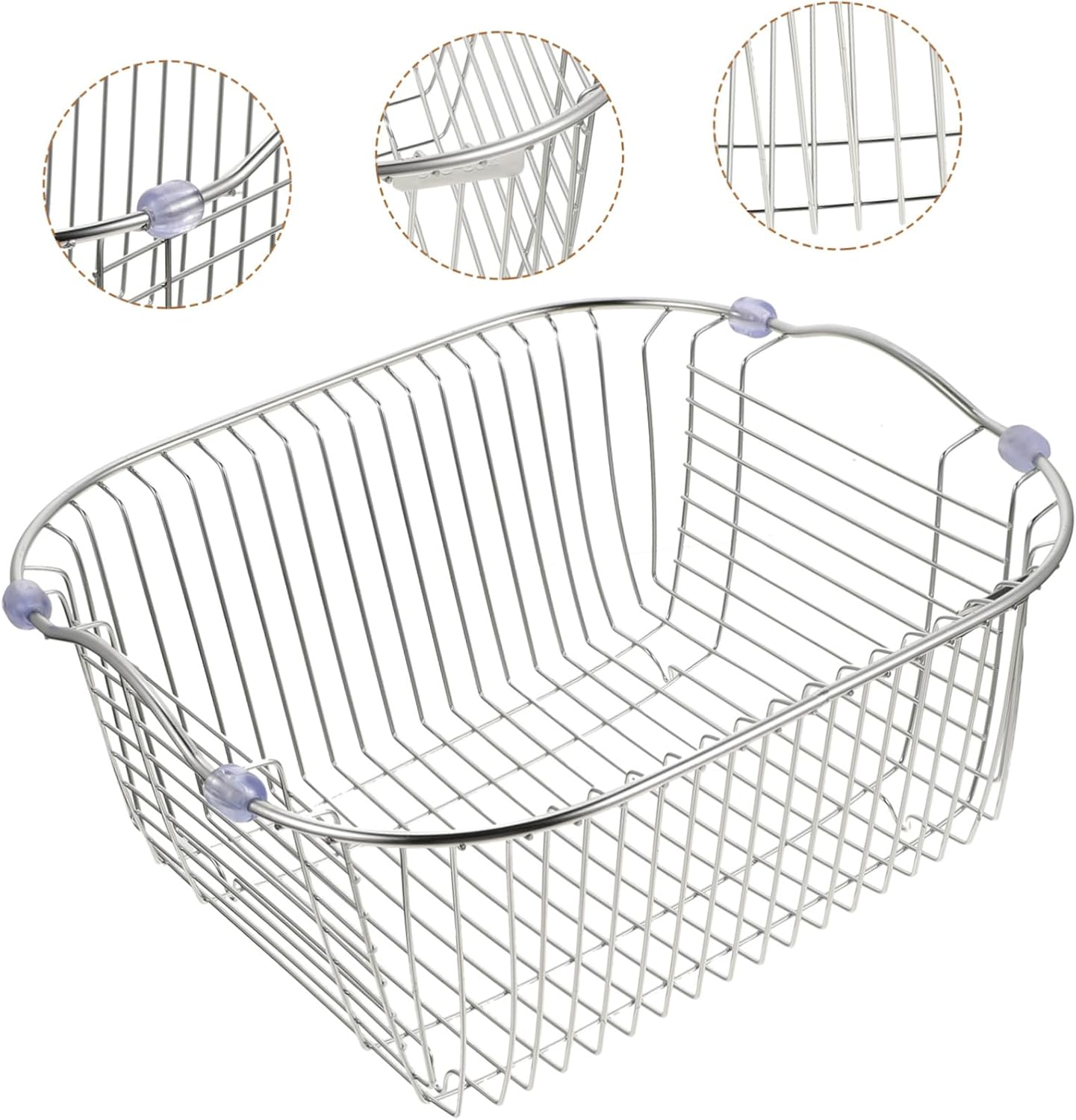 Stainless Steel Sink Drain Rack Dish Drying Rack Kitchen Sink Strainer Basket