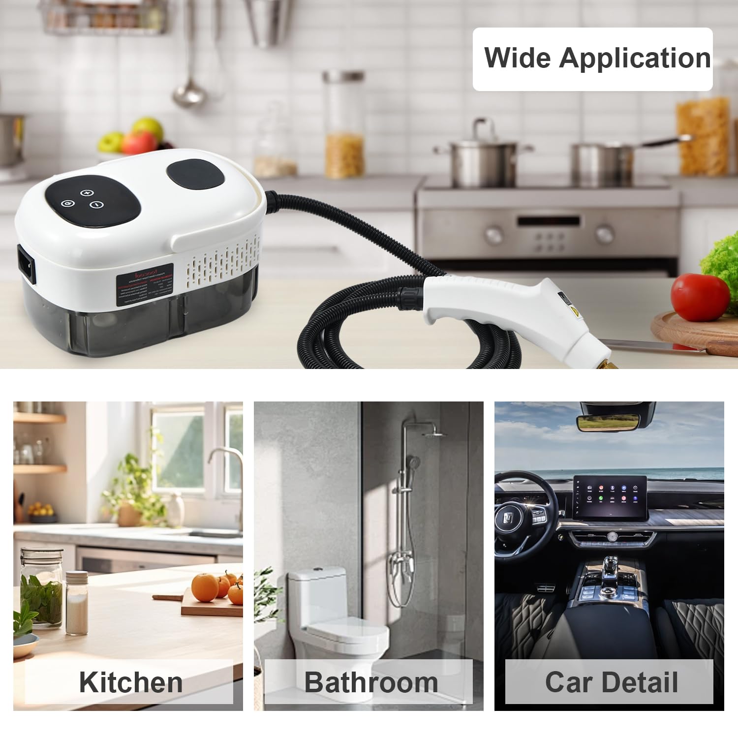 Amazon | 2500Wポータブルスチームクリーナー、トコジラミの掃除用高温