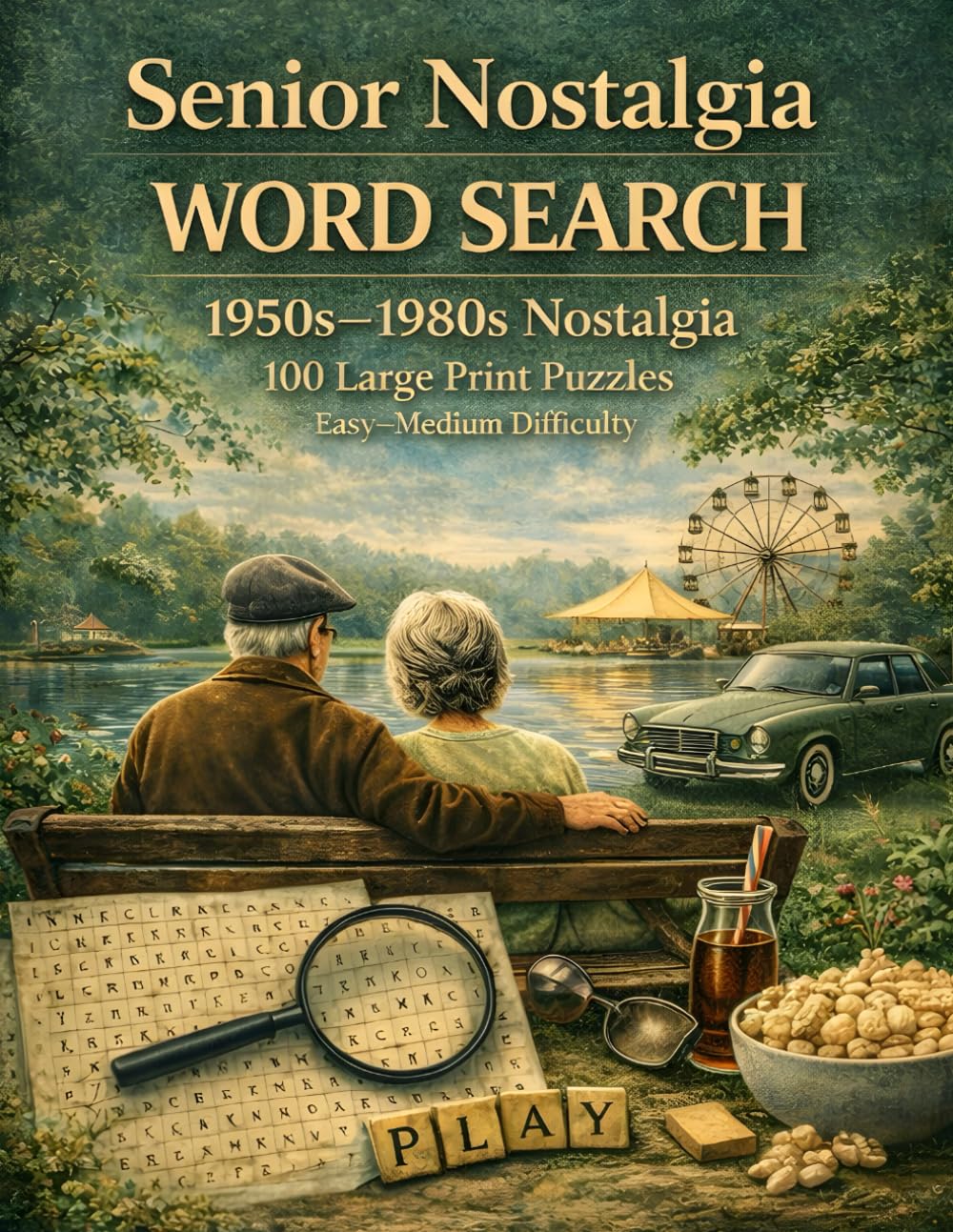 Senior Nostalgia Word Search: 1950s–1980s Large Print Puzzles