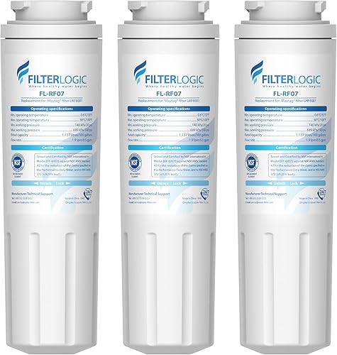 Miniatura 2 de Filterlogic UKF8001 Reemplazo para EveryDrop by Whirlpool Filtro de agua para refrigerador 4, EDR4RXD1, 7 filtros