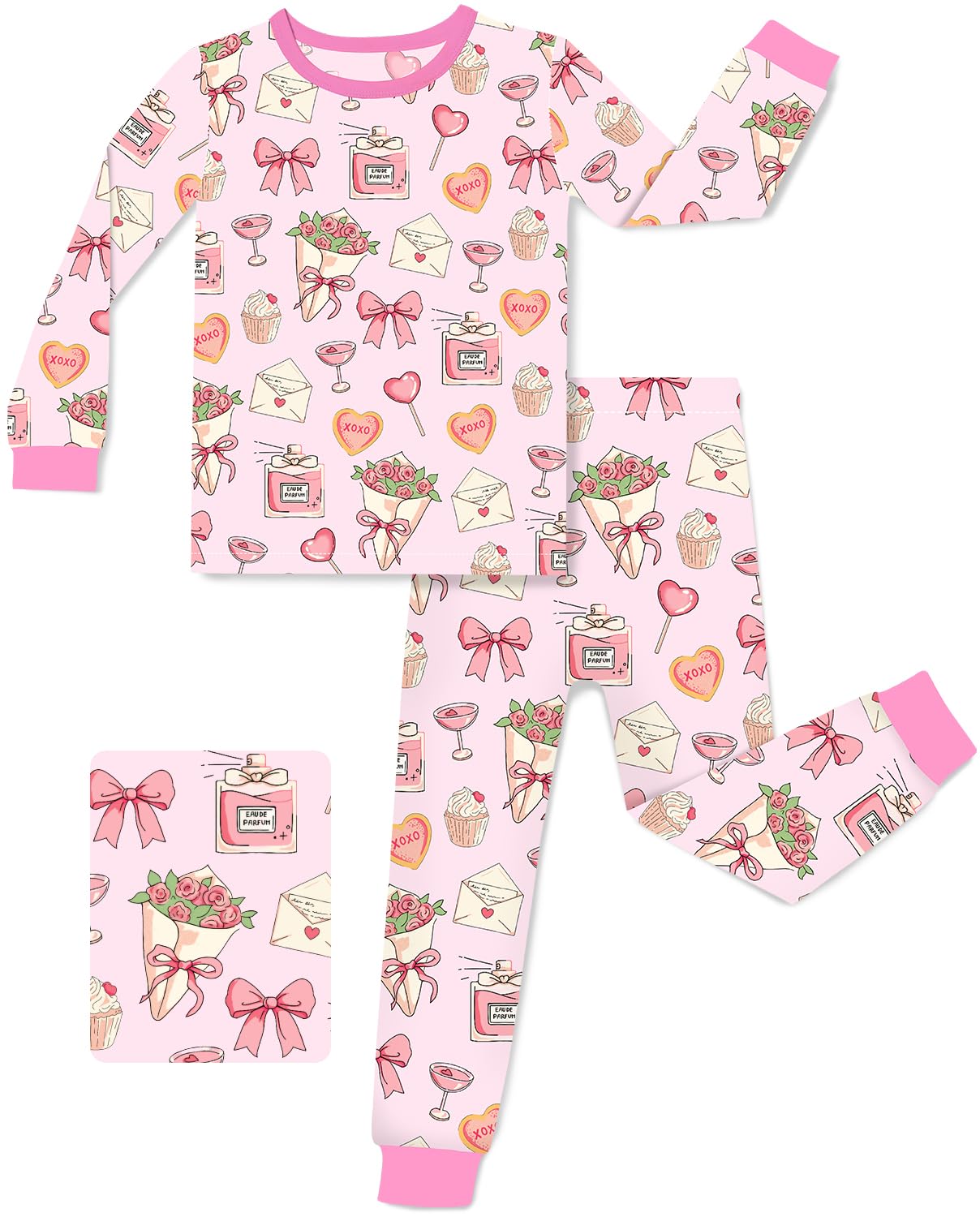 babee Reshinee Bamboo Viscose Toddler Girls Kids Pajamas Unicorn Mermaid Pjs Long Sleeve Snug fit 12M-8Y 2pcs Soft Jammies