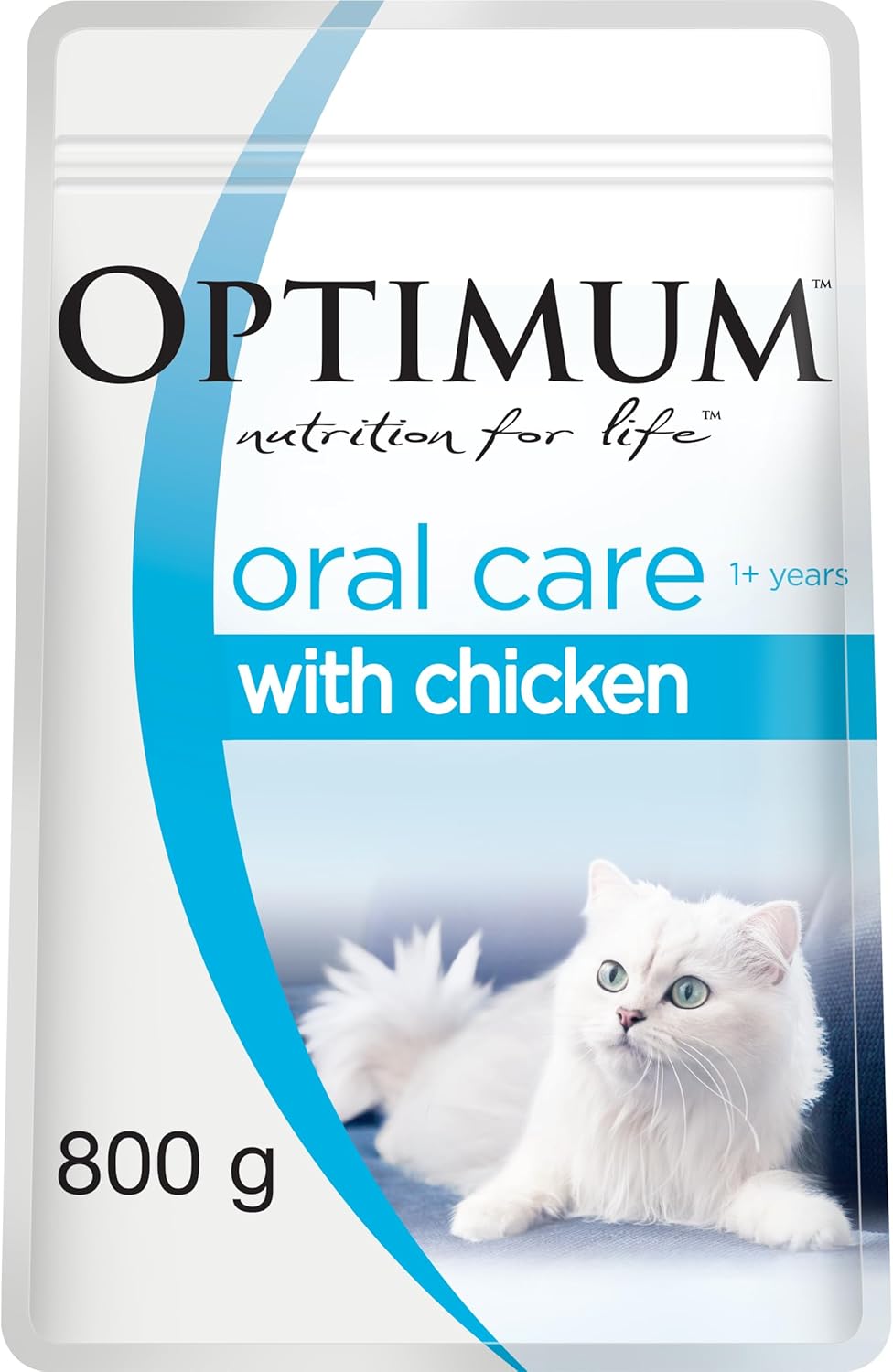 Optimum Oral Care 1+ Years with Chicken Dry Cat Food Bag 800g (Pack of 6) Pet