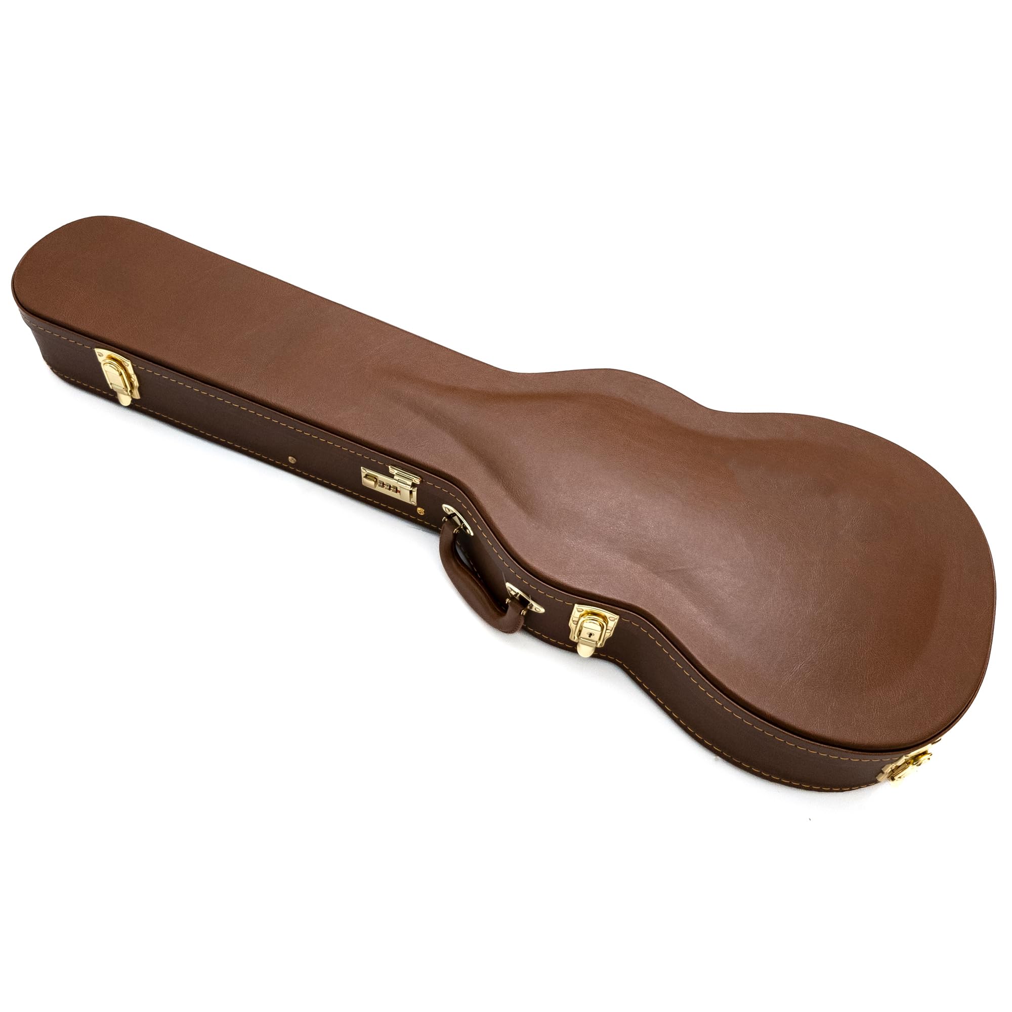 Gibson Les Paul, custodia per chitarra elettrica di alta qualità, custodia rigida con interno in peluche, impermeabile, scomparto portaoggetti, A-marrone