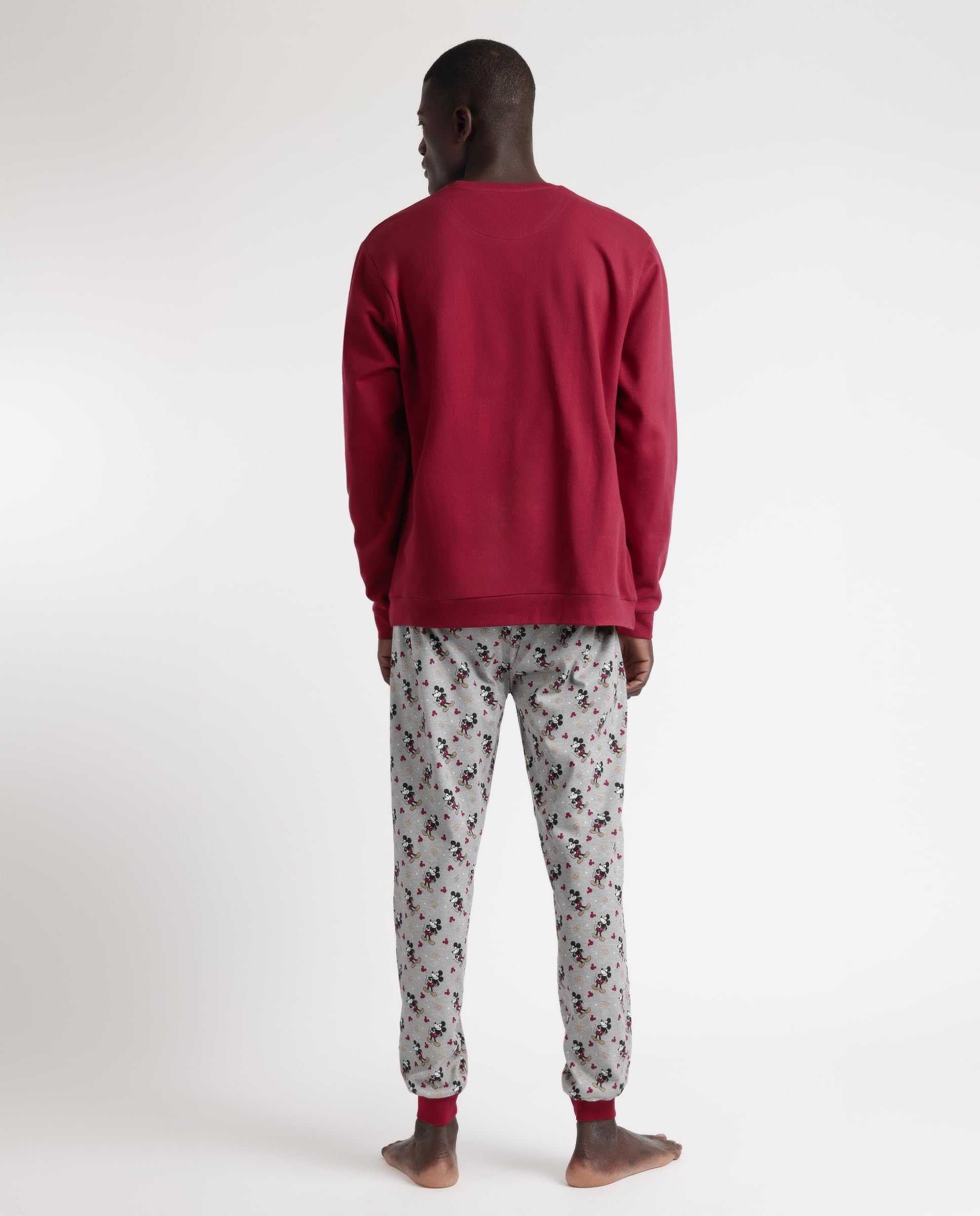 Disney Pijama Manga Larga King Mickey para Hombre