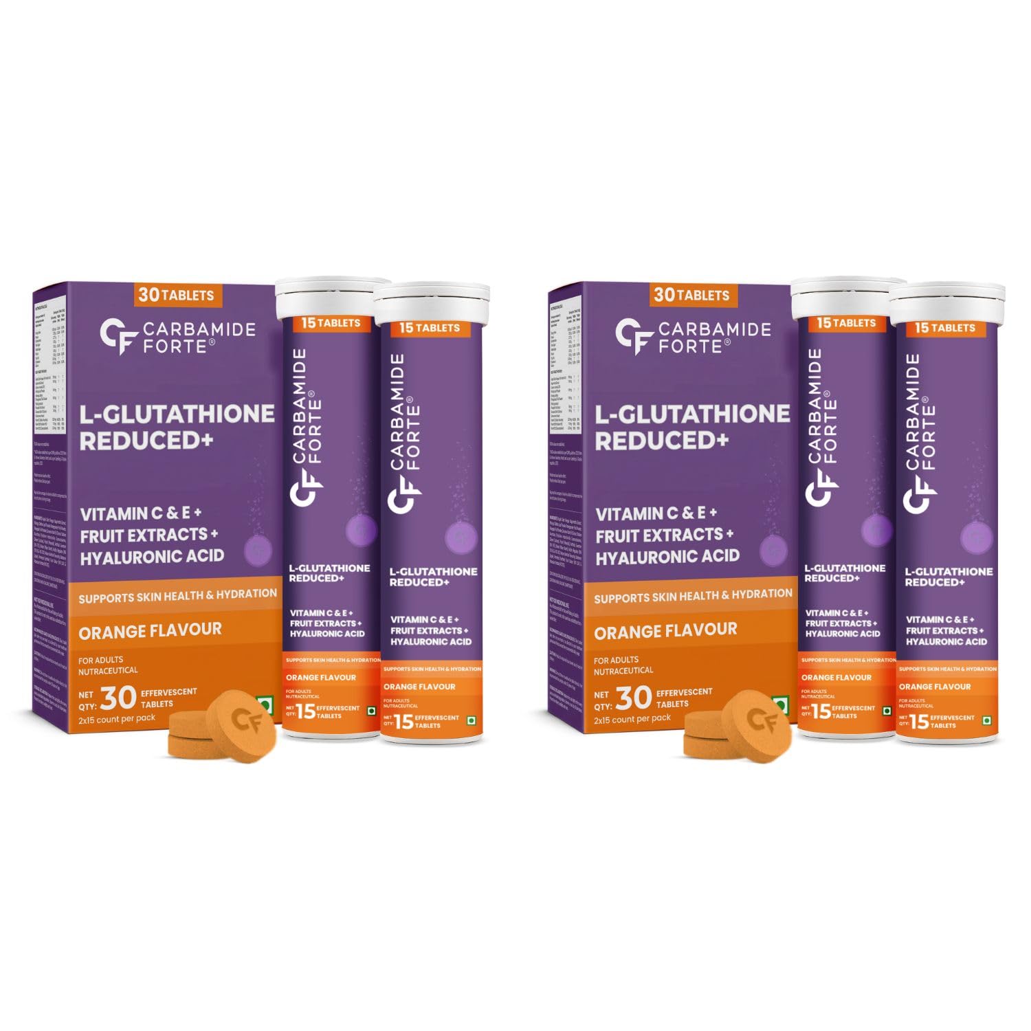 Carbamide Forte Japanese Reduced L Glutathione Effervescent Tablet 600mg for Skin Health Pack of 4-15 capsules-picture-17
