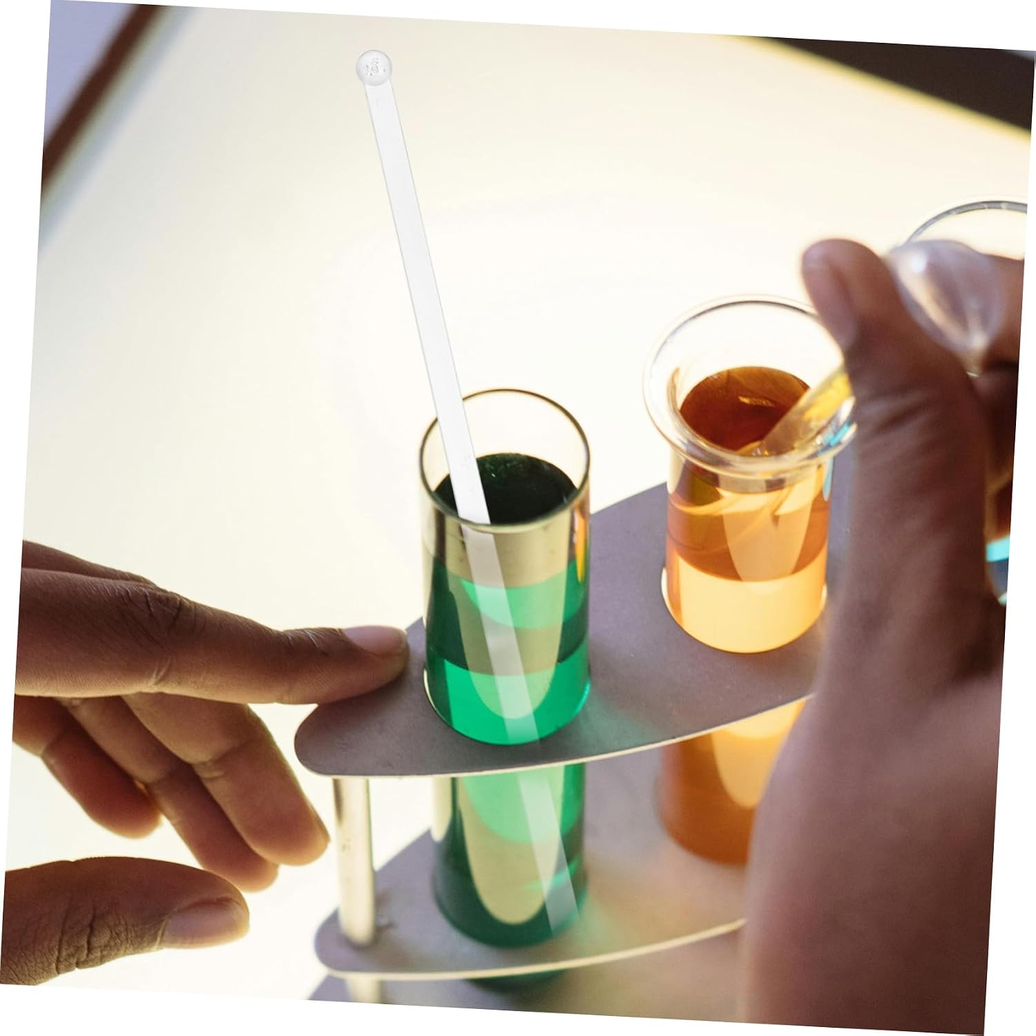 CHILDWEET 120pcs Clear Disposable Stir Sticks for Coffee Beverages and Cocktails Transparent Mixing Rods for Parties Bars and Restaurants for Mixing