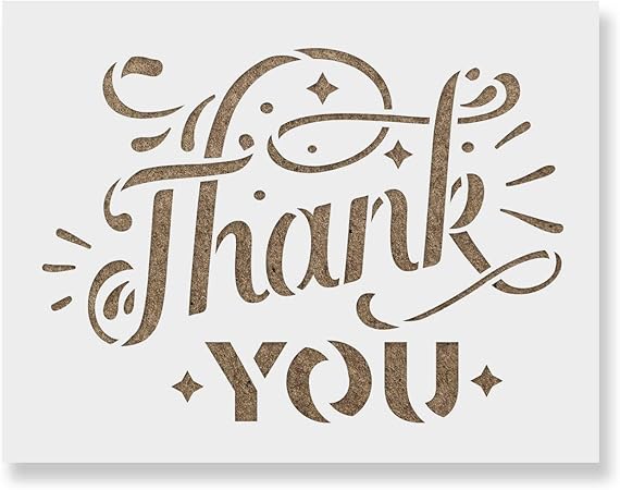 Amazon.com: Thank You Stencil - Thank You Art, Stencil Thank You ...