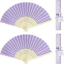 Hand Fan Folding Fan, Pack of 2 Cloth Fabric Fans, Hand Fan Made of Fabric