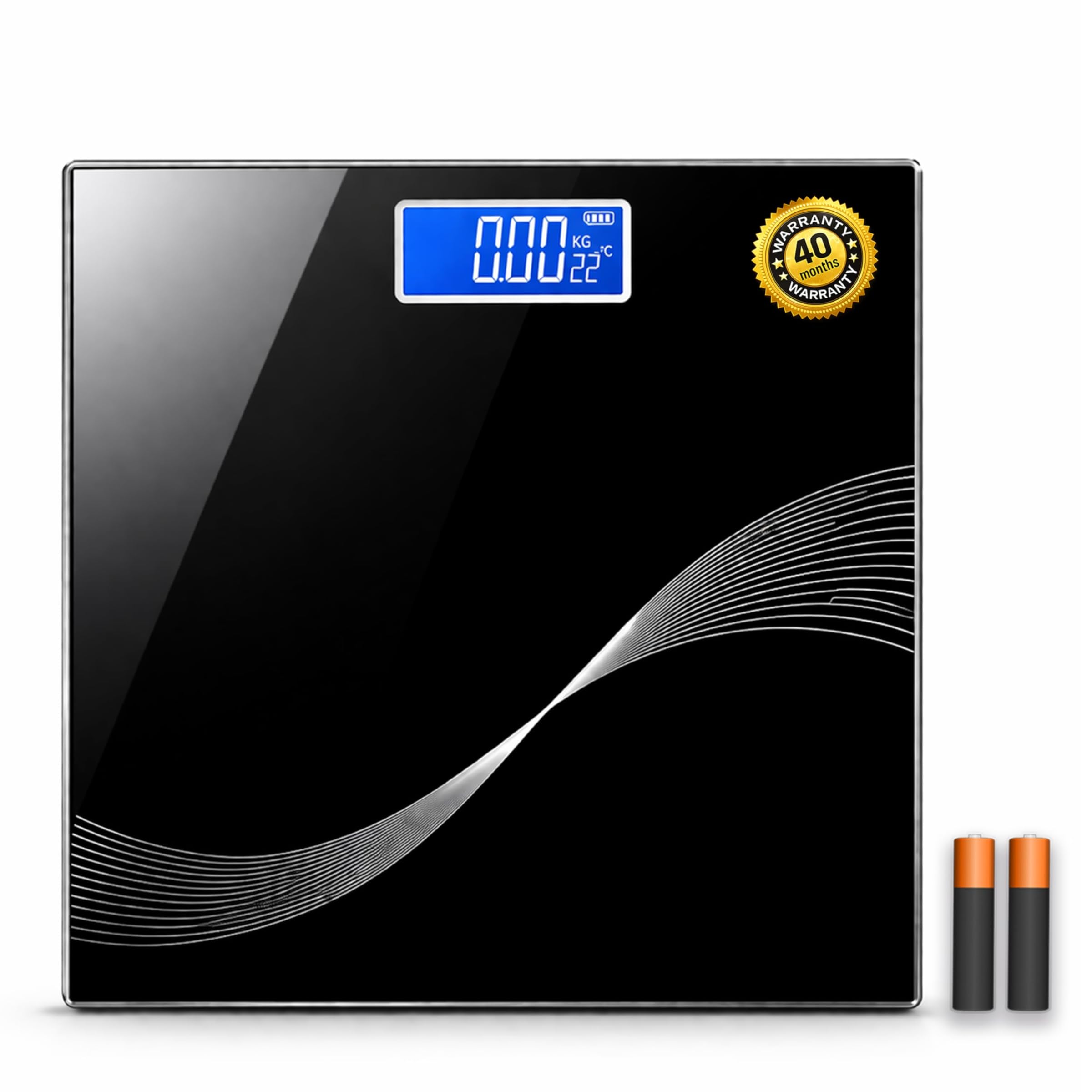 Flora Wave Digital Body Weight Weighing Scale, 180kg Capacity, High Precision Strain Sensor, 50g Graduation, 5mm Tempered Glass, LCD Display, Auto On/Off, 40 Months Warranty-image-12