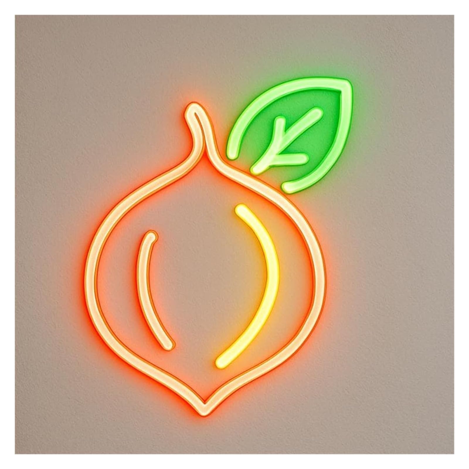 RONGCH Hanging Art Signs Hazelnut Leaf Neon Sign LED Light Dimmable for Fruit Shop Coffee Store Bedroom Party Wall Decor USB Powered Lamp 35cm