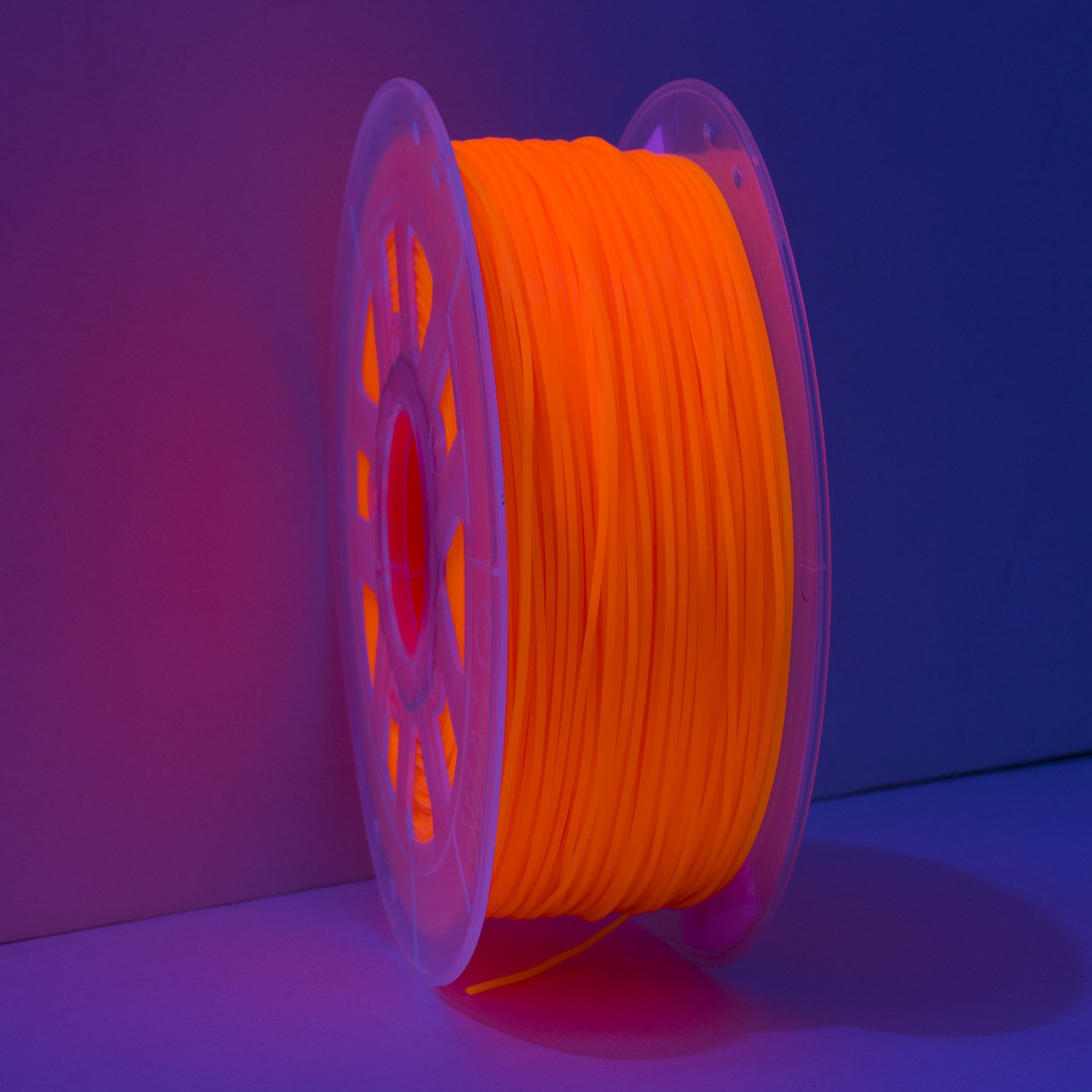 Gizmo Dorks 1.75mm PLA Filament 1kg for 3D Printers, Fluorescent Orange, Glows Under UV Light