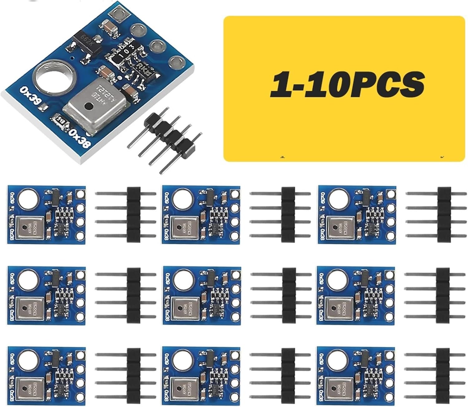 AHT10 High Precision Digital Temperature and Humidity Sensor Measurement Module I2C Communication Replace SHT20(10pcs)