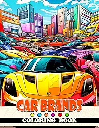 Car Brands Coloring Book: Explore, Identify, and Color Cars from Popular Brands