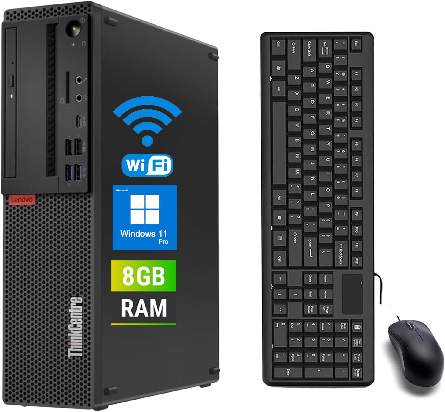 Lenovo ThinkCentre M720s SFF Desktop PC Computer i5-8th 8GB 240GB(Renewed)