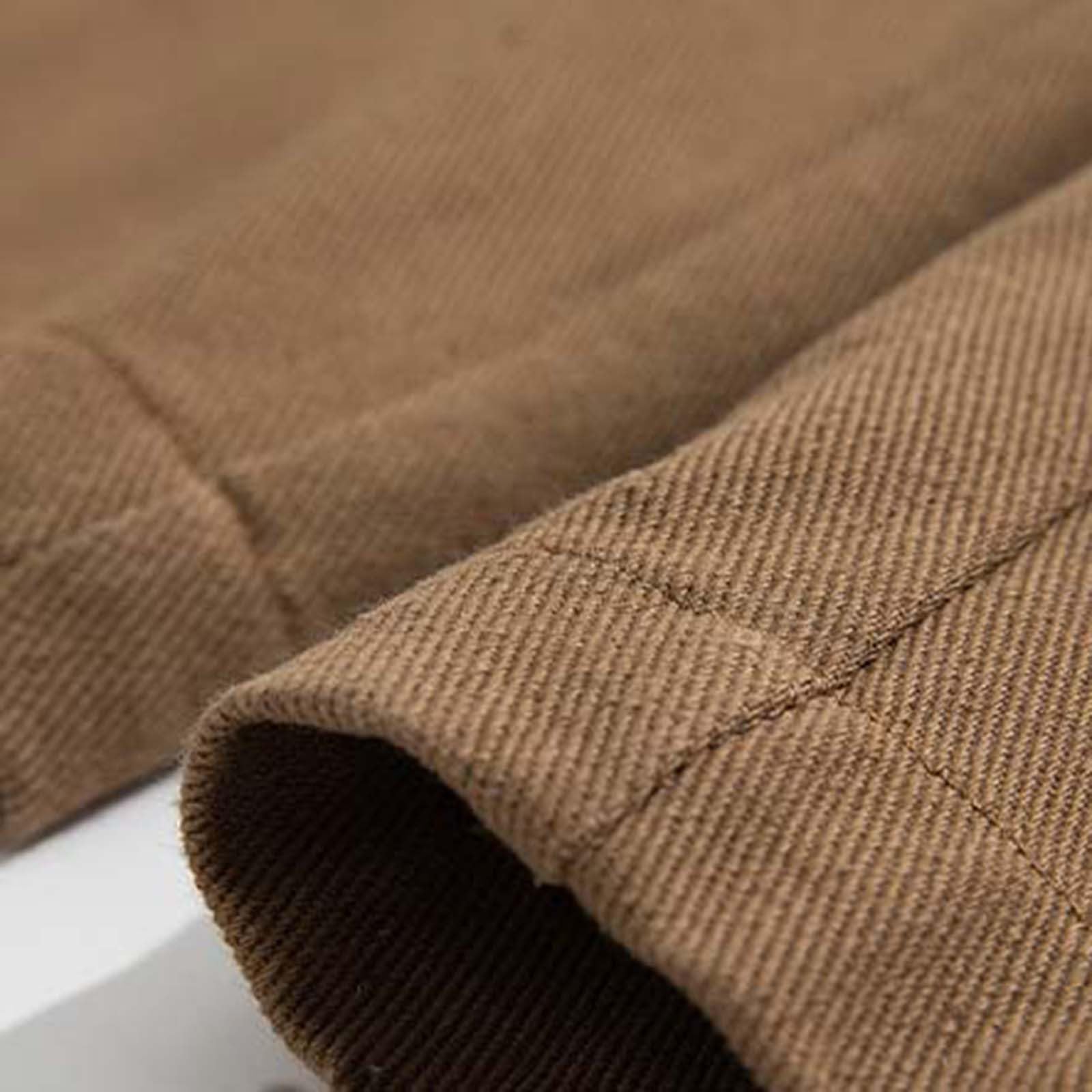 Generico Pantaloni Casual Pantaloni da Lavoro da Uomo Stile Casual Molteplici Tasche Utili Coulisse in Vita Polsini Elastici in Tessuto Resistente La vestibilità Rilassata di Lino Uomo Cargo