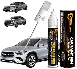 carsmallma Car Touch Up Paint(922 Cirrus Silver Metallic) for Mercedes-Benz, Color Accurate Car Scratch Repair Remover Pen,Auto Paint Quick and Easy to fix vehicle Chips and Nicks Scuff
