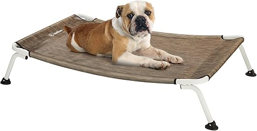 Miniatura 22 de Veehoo Cama Elevada para Perros para Exteriores, Camas Elevadas Impermeables y Refrescantes para Perros Grandes, Hamaca Curvada Fuera del Suelo para