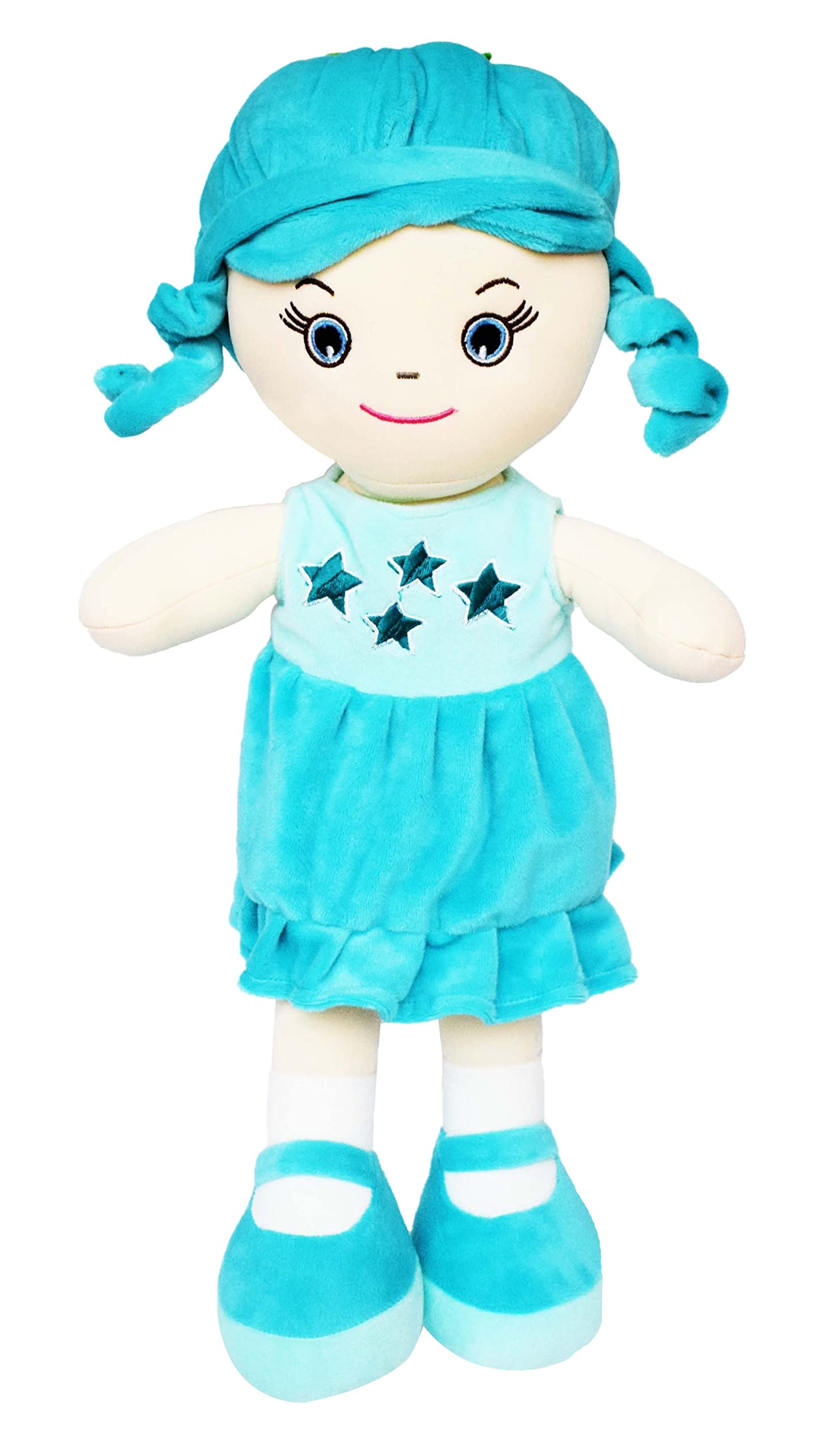 Mirada Blue Plush Stuffed Cute Huggable Heart Girl Big Doll Soft Toy - 50 cm