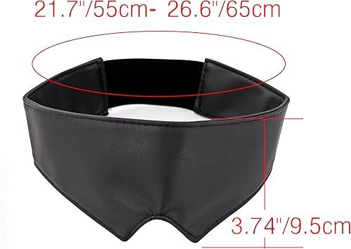 Miniatura 2 de DAZCOS Satoru Cosplay - Parche para ojos vendados, color negro, elástico, de piel sintética, accesorios de disfraz, Negro -
