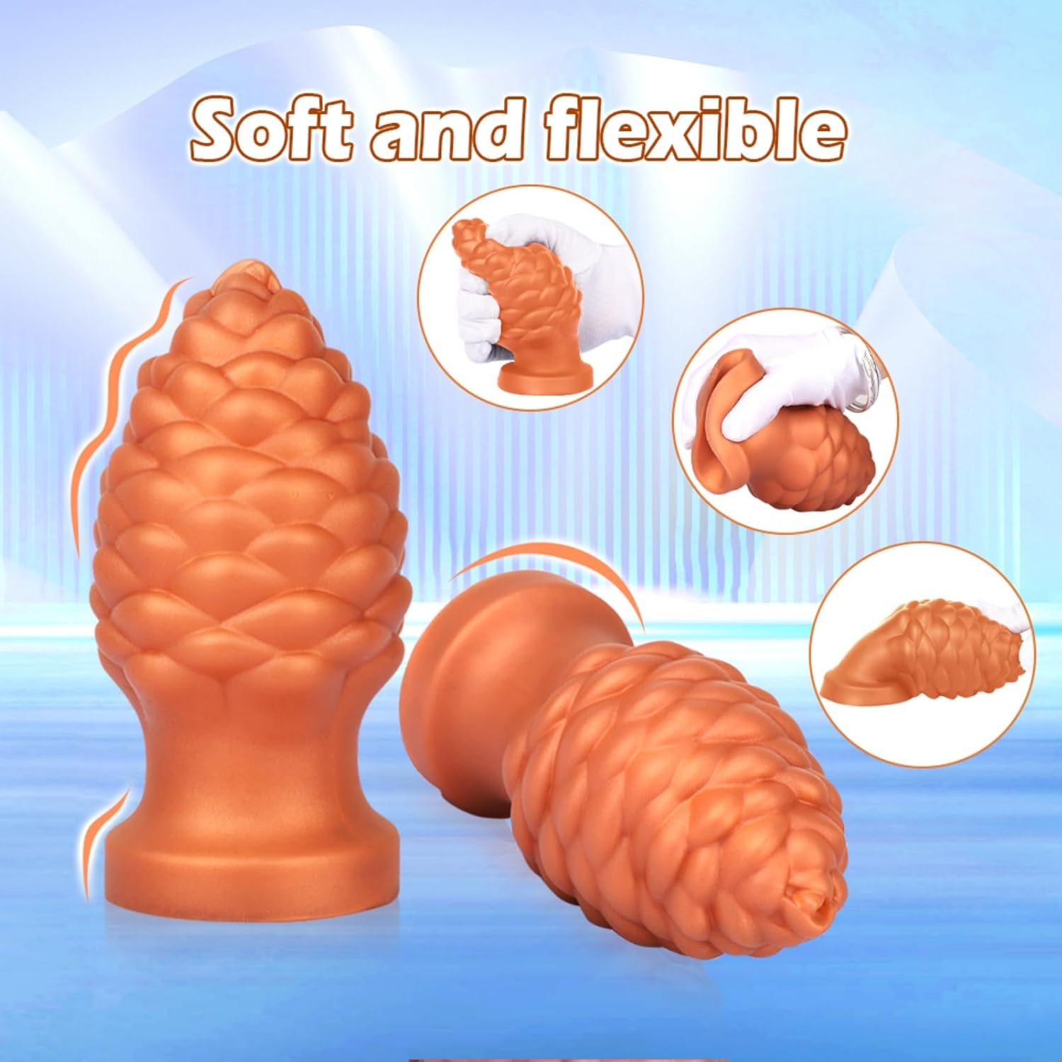6.5 Inch Pinecone Anal Plug Anal Toys Butt Plug Anal Dildo Sex Toys Anal Training Premium Silicone Dildo Prostate Massager Buttplug, Womens Sex Toys Sex Toys for Men