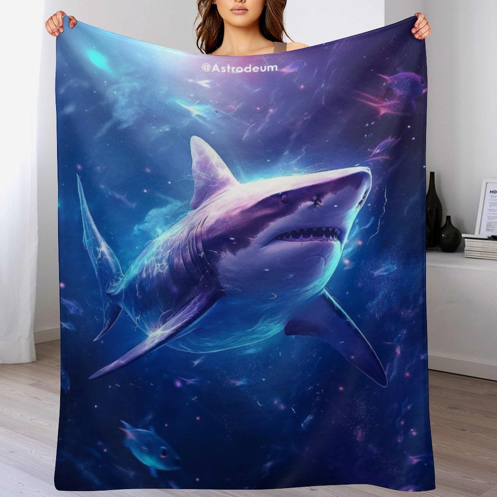 Couverture polaire requin idéale pour vos soirées cocooning devant la télé