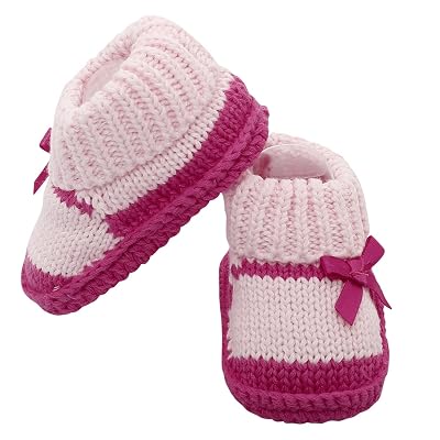 BabyMoo Socks Booties 0-3 Months I Baby Sock for Newborn Kids. (Pink)