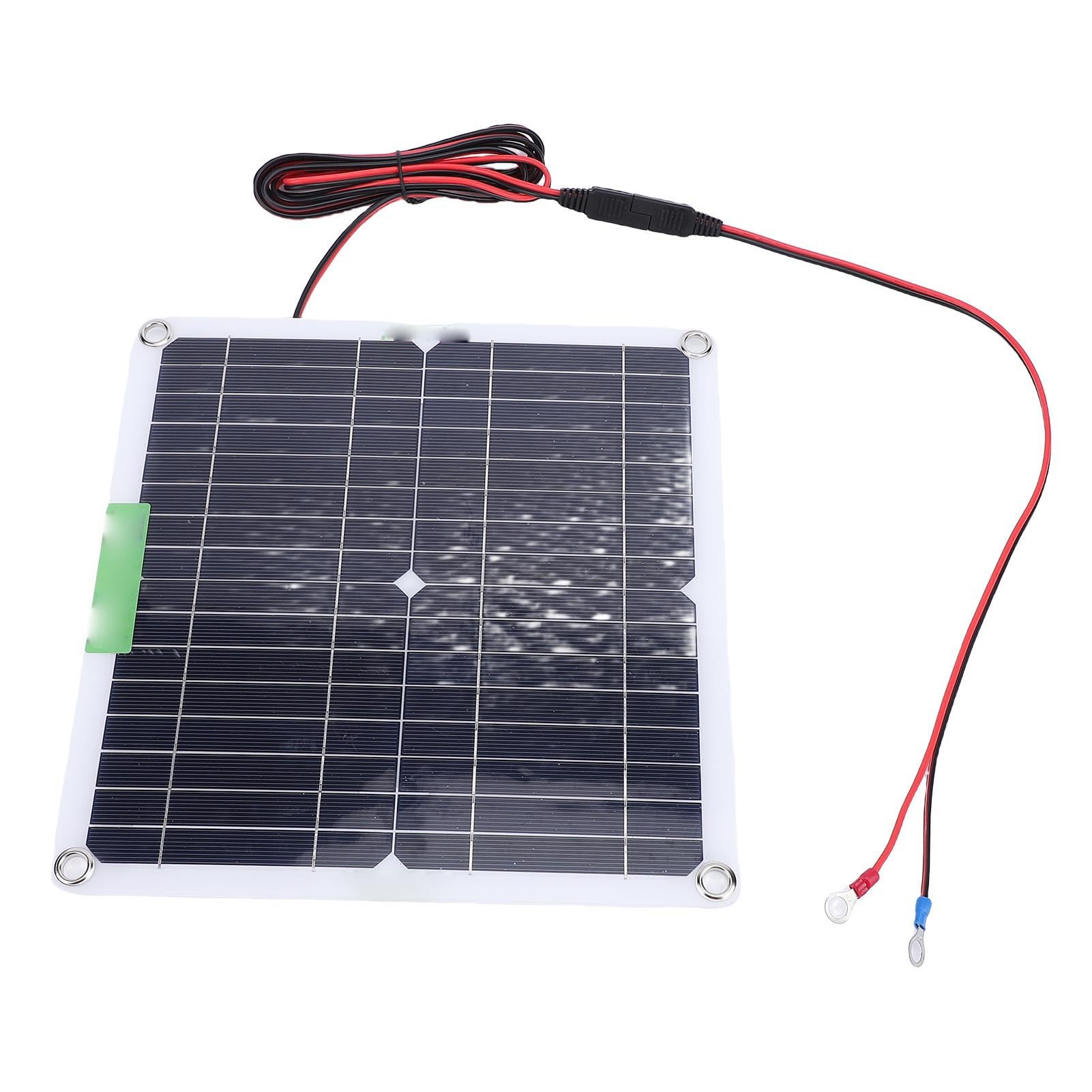 20-W-Solarpanel, Monokristallines Silizium, Ausgestattet mit