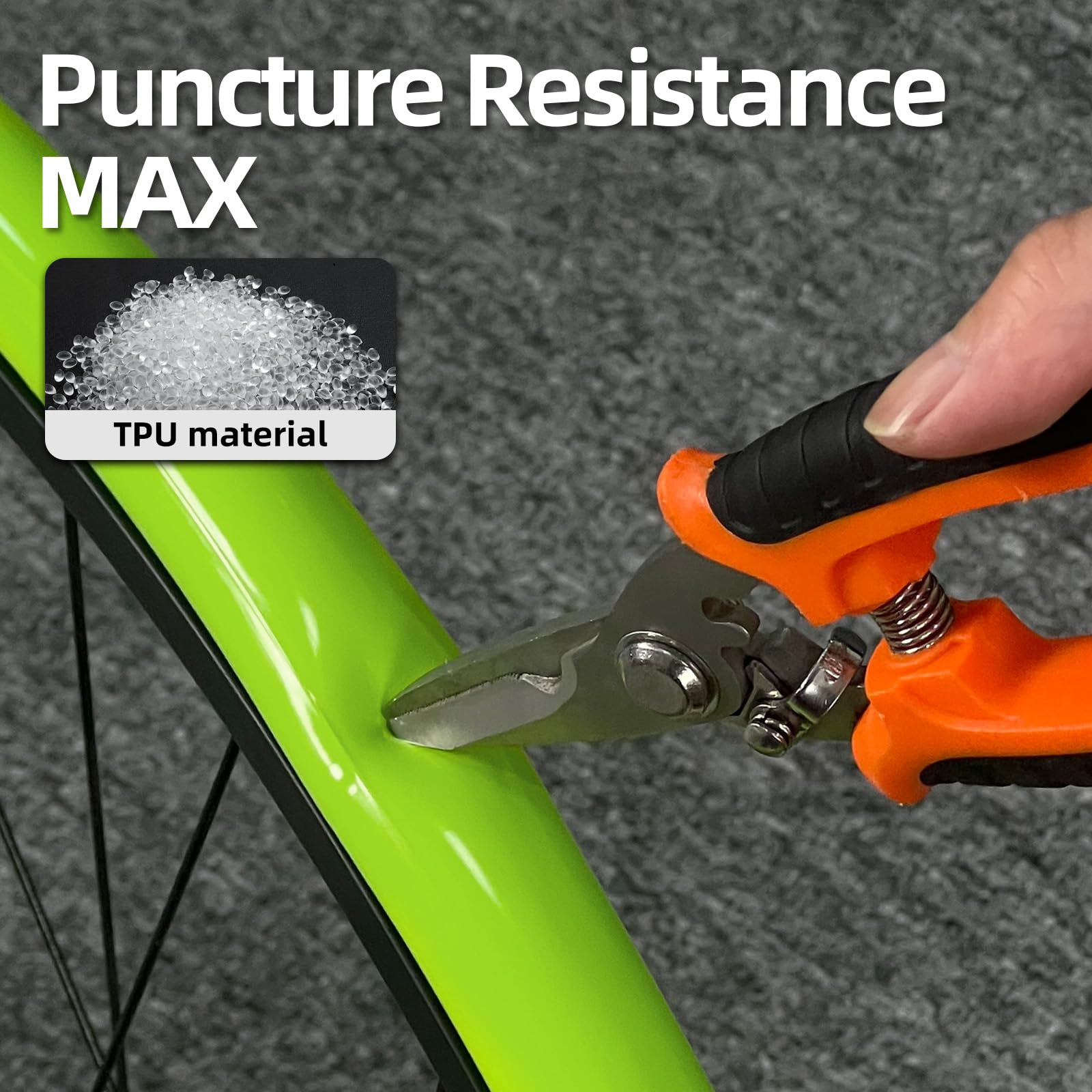 CYCLAMI Camera d'aria in TPU da 1/2 pezzi per bici da strada, adatta per 700 x 23/25/28/30/32c, 38g Camera d'aria in TPU da 28 pollici,valvola in metallo: 45/60/80 mm - 4