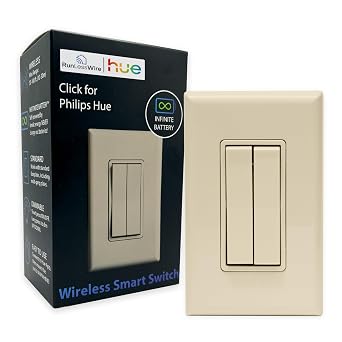 Philips Hue Decora Style Kinetic Dimmer Switch for Phillips Hue Bulbs or Lights, Friends Friends to Upgrade Philips Hue Tap Compatible with Apple HomeKit, Alexa, and Google Assistant