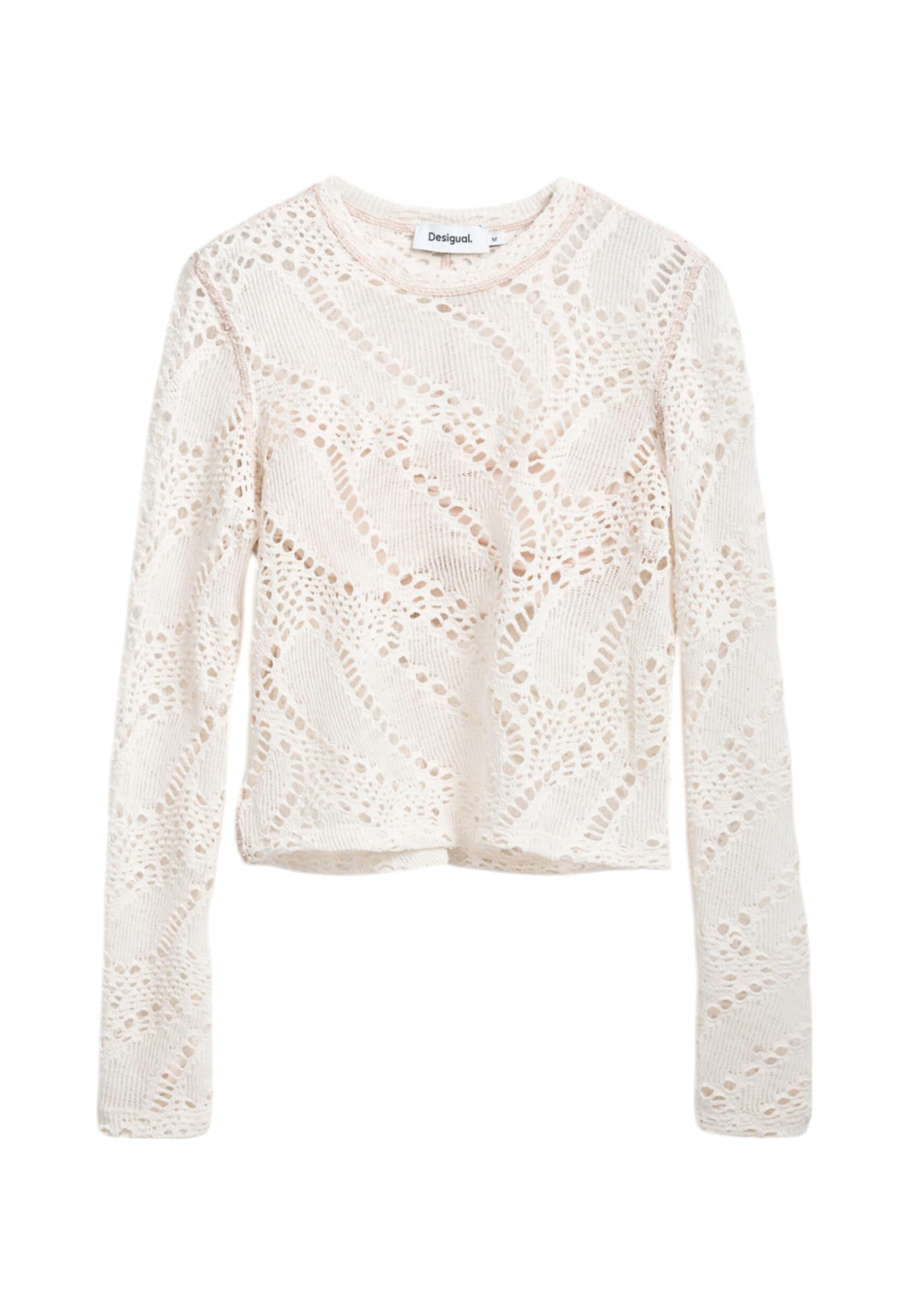 Desigual Damen Weiß 25Swtkam T-Shirt, White, L