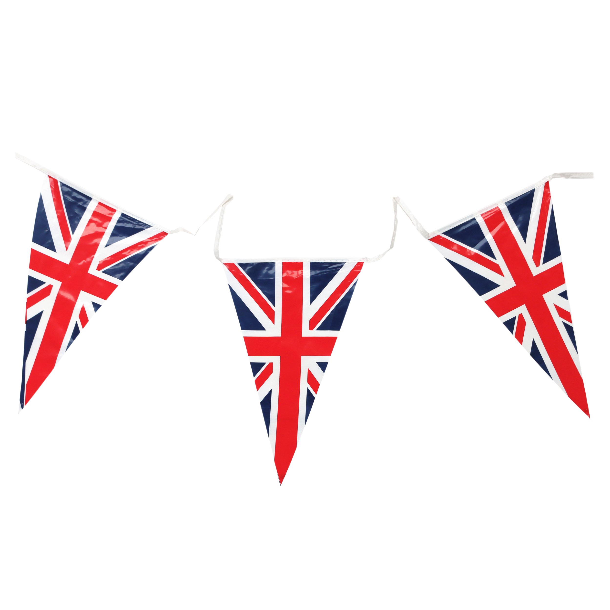 PARTYRama Union Jack Triangular Bunting 25 Pendant Flags @ 7m long by Superstars