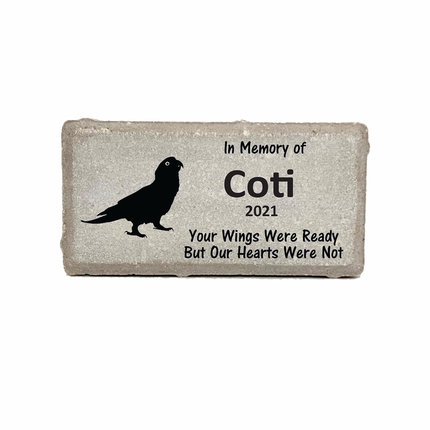 Sun Conure Memorial Stone - Real Stone Personalized by Florida-Funshine