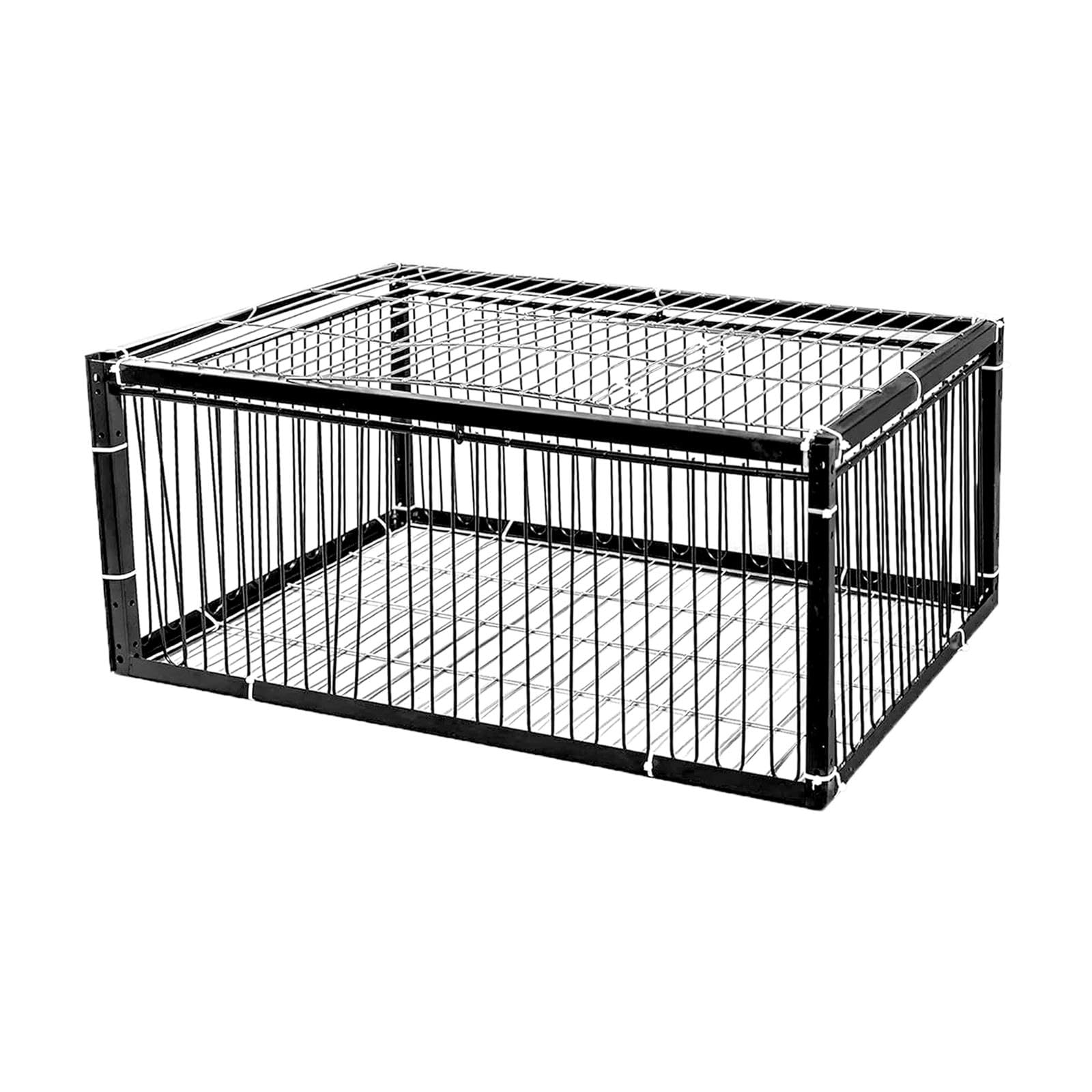 MagiDeal Pigeon Cage Chicken Cage Metal Bird Supplies for Small Birds Automatic Pigeons Collection Pigeon Coop for Chicken Farms, 4 Entrance, with skylight