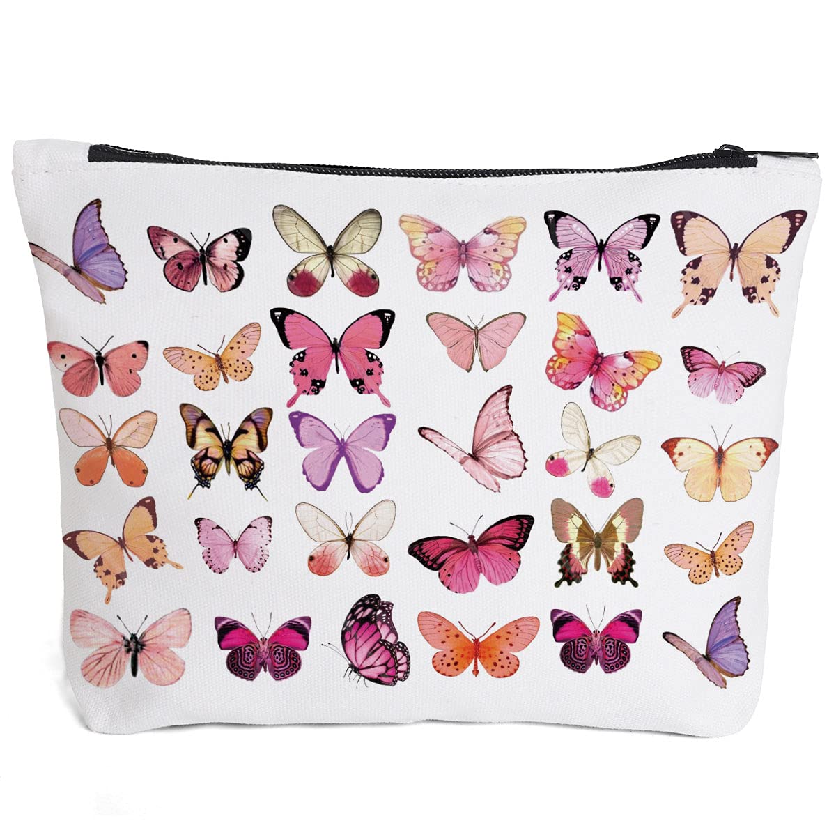Butterfly Gifts for Women-Butterfly - Pink Butterfly - Decor Butterfly Decorations Butterfly Gifts Cute Travel Makeup Bag Women's Fashion Gifts for Her Women Girls Friends, Butterfly13