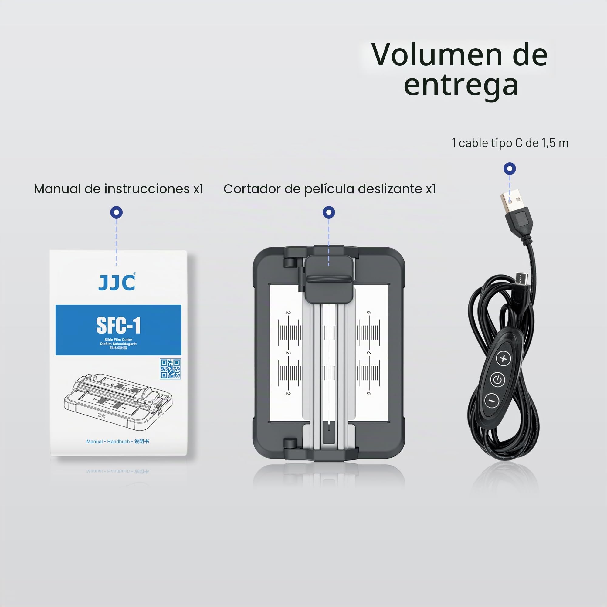JJC Cortador de película deslizante para 35mm 120 tiras de tamaño, herramienta guía de corte con panel retroiluminado, ajustable 11 niveles de brillo