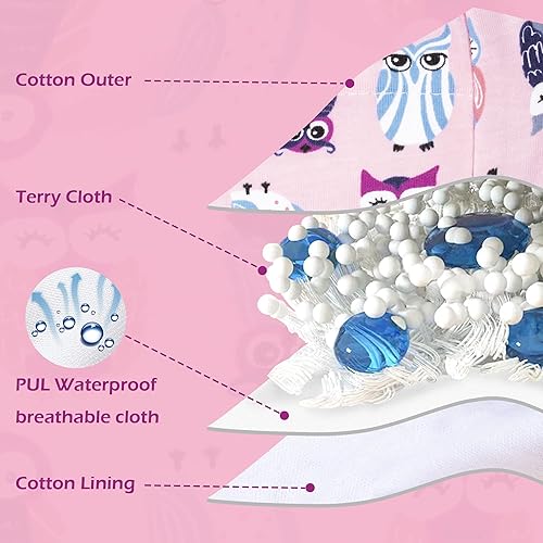 Miniatura 3 de BIG ELEPHANT Paquete de 10 unidades de ropa interior de entrenamiento de algodón para niñas pequeñas, pantalones de entrenamiento suaves y