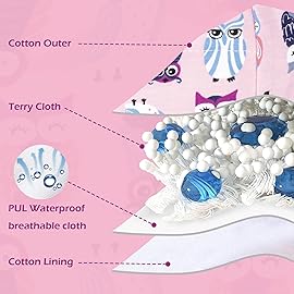 BIG ELEPHANT Baby Girls Training Underwear, Toddler Cotton Potty Training Pants Soft Absorbent, 7-8Y