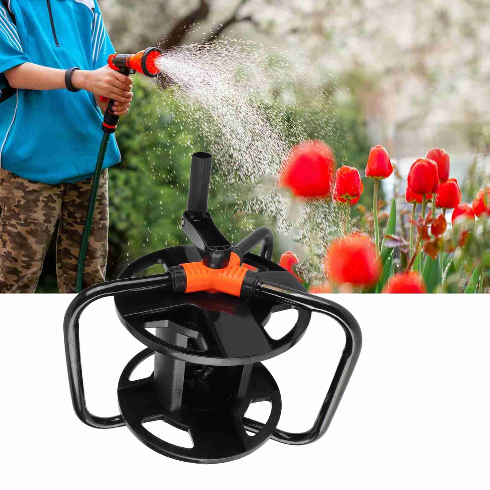 Soporte para carrete de manguera de jardín, soporte para almacenamiento de tuberías de agua, herramienta de un solo brazo para jardín, lavado de autos, soporte para riego, herramienta de envoltura,