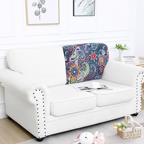Miniatura 345 de Smiry Fundas de cojín de sofá con estampado, fundas de sofá elásticas y suaves para sofá, funda de sofá antideslizante lavable protector de muebles