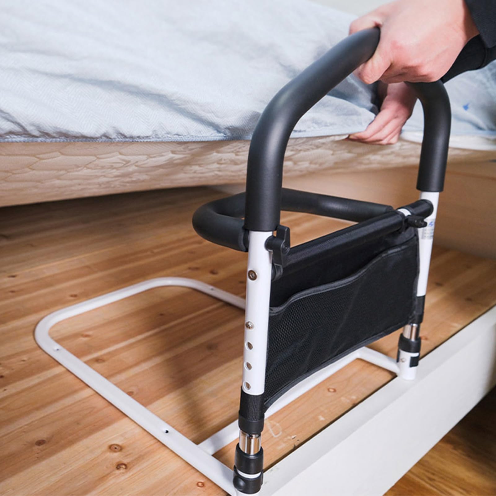 Barandilla De Cama De Seguridad, Barandilla De Cama De Acero Al Carbono, Barandilla De Cama Plegable Y Ajustable, Adecuada For Personas Mayores, Discapacitadas Y Mujeres Embarazadas.