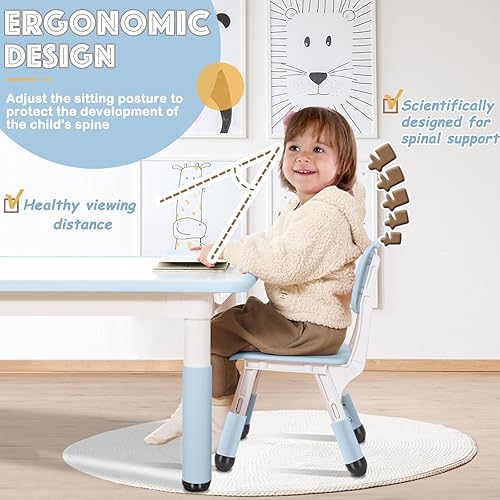 Miniatura 2 de Mesa y sillas para niños, Mesa y sillas para niños, Mesa y sillas para niños, Mesa para niños (4 sillas), Conjunto de mesa y silla para niños de 5 a