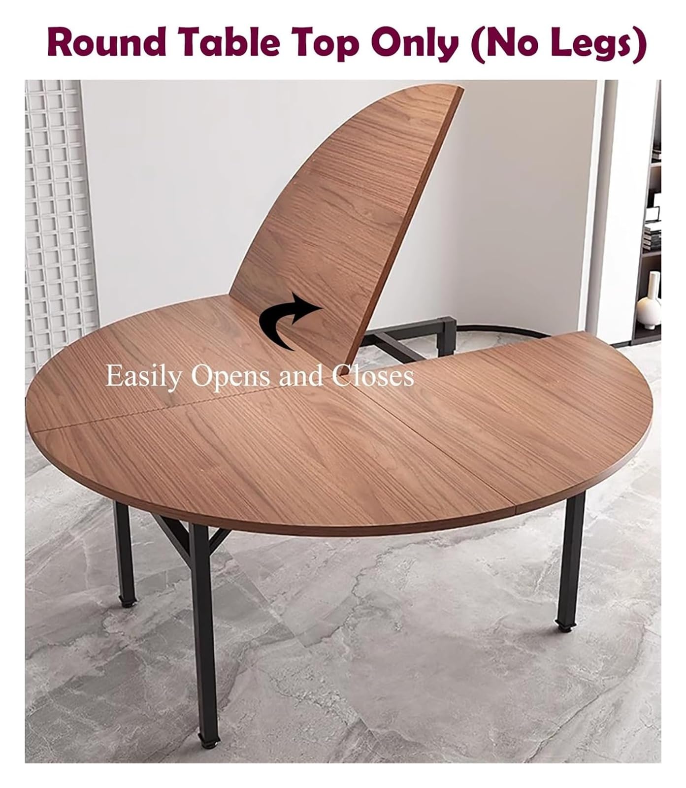 Round Dining Table, Foldable Dining Table, Heavy Duty Round Table