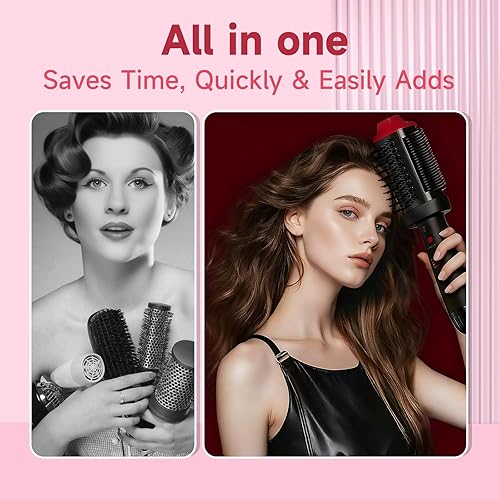 Miniatura 5 de Peine con calefacción y cepillo secador 4 en 1, cepillo alisador de pelo, doble modo para secar, alisar, rizar y dar volumen a todo tipo de cabello,