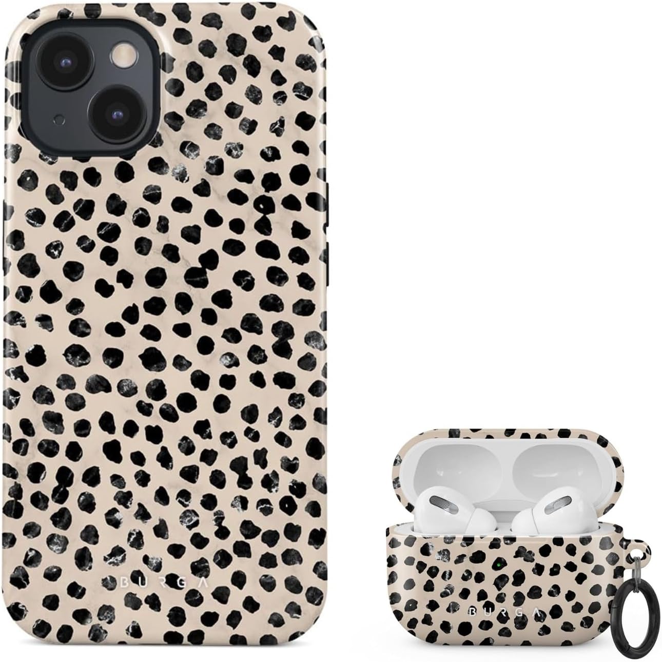 BURGA Case Compatible with Airpods PRO and Phone Case Compatible with iPhone 15 - Scratch-Resistant Shockproof Cover - Bundle